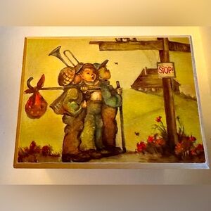 Hummel Crossroads Wood Jewelry Trinket Music Box Switzerland Thorens Cuendet